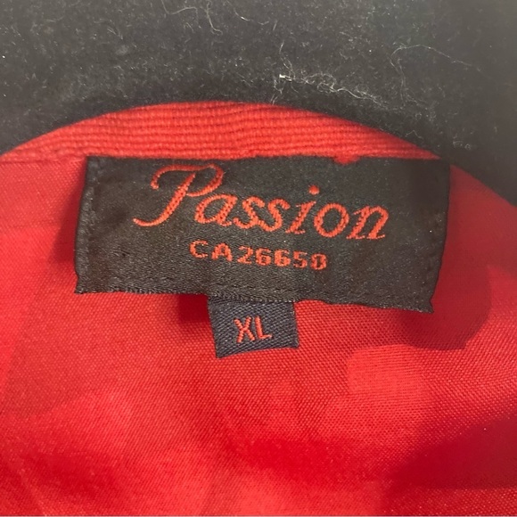 PASSION Sz XL Super Colourful Embroidered Appliqué 100%  Cotton Lined Jacket - Picture 9 of 12